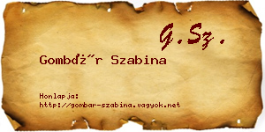 Gombár Szabina névjegykártya