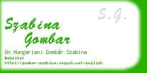 szabina gombar business card